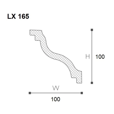 Zierprofile 100x100mm - 200 Meter  PARETO DECOR